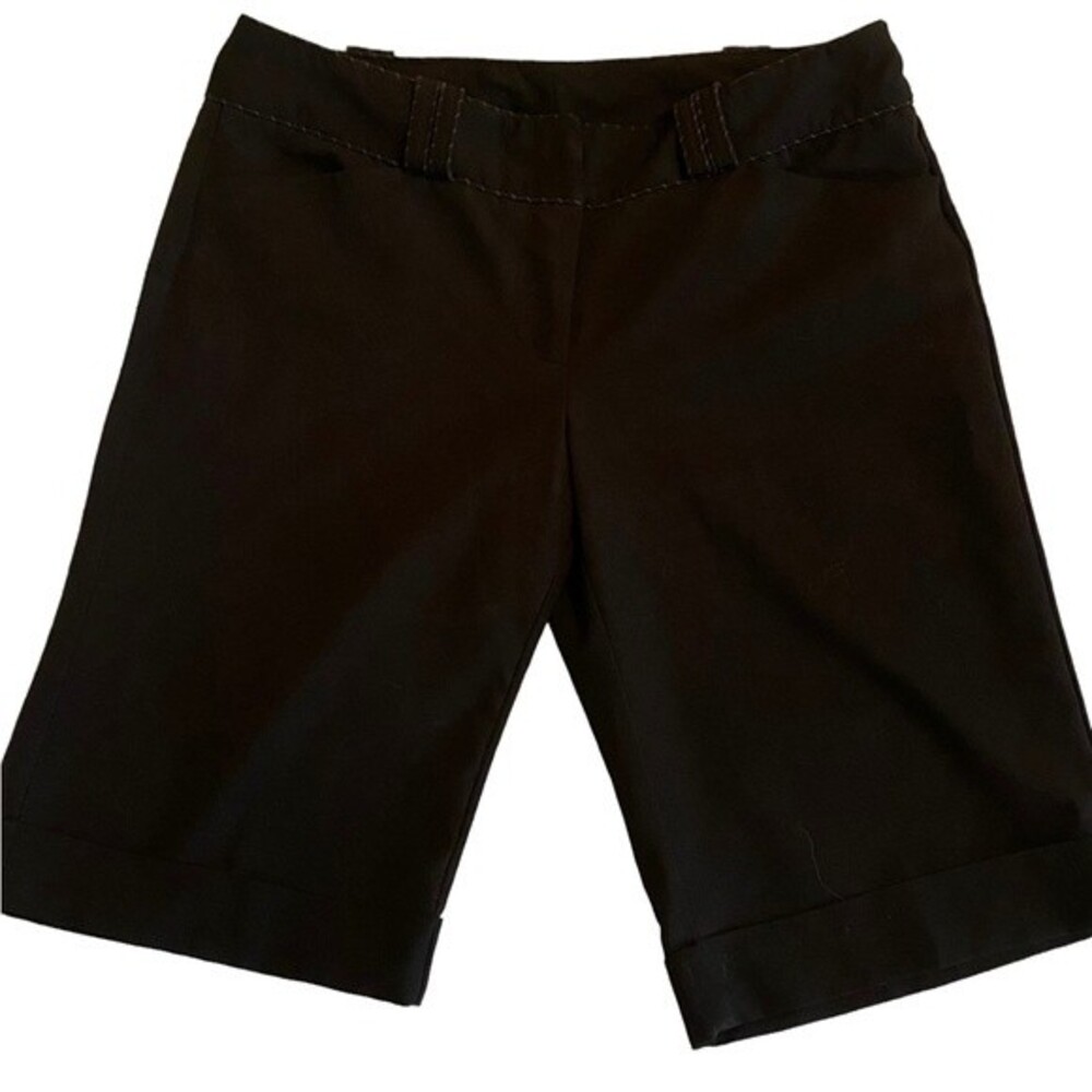 Maurice’s black Bermuda shorts 11/12 stretch dress shorts double loops vacation